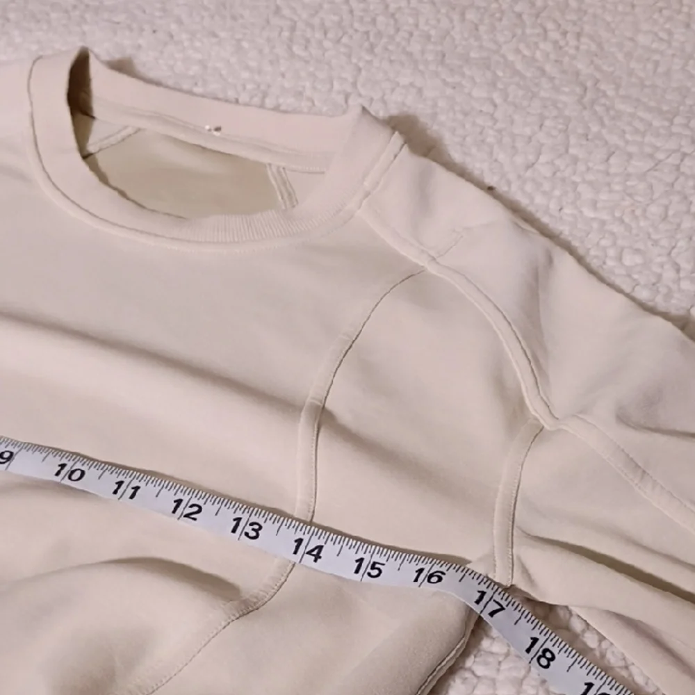 lululemon athletica Cream Cropped Pullover Sweatshirt‎